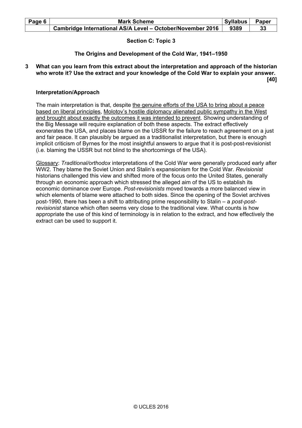 Mark scheme, page 6 of 6