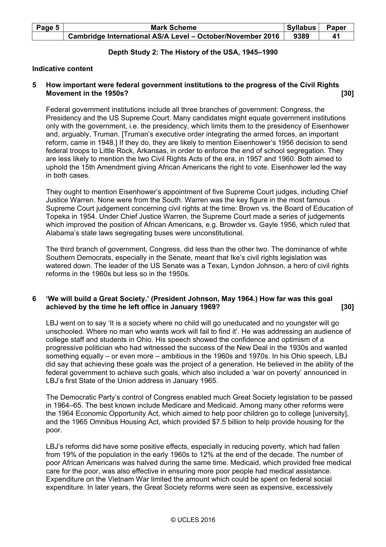 Mark scheme, page 5 of 15