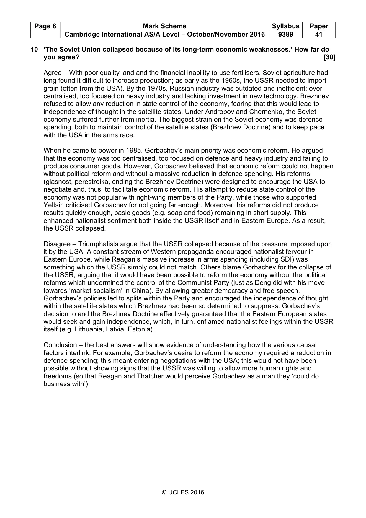 Mark scheme, page 8 of 15