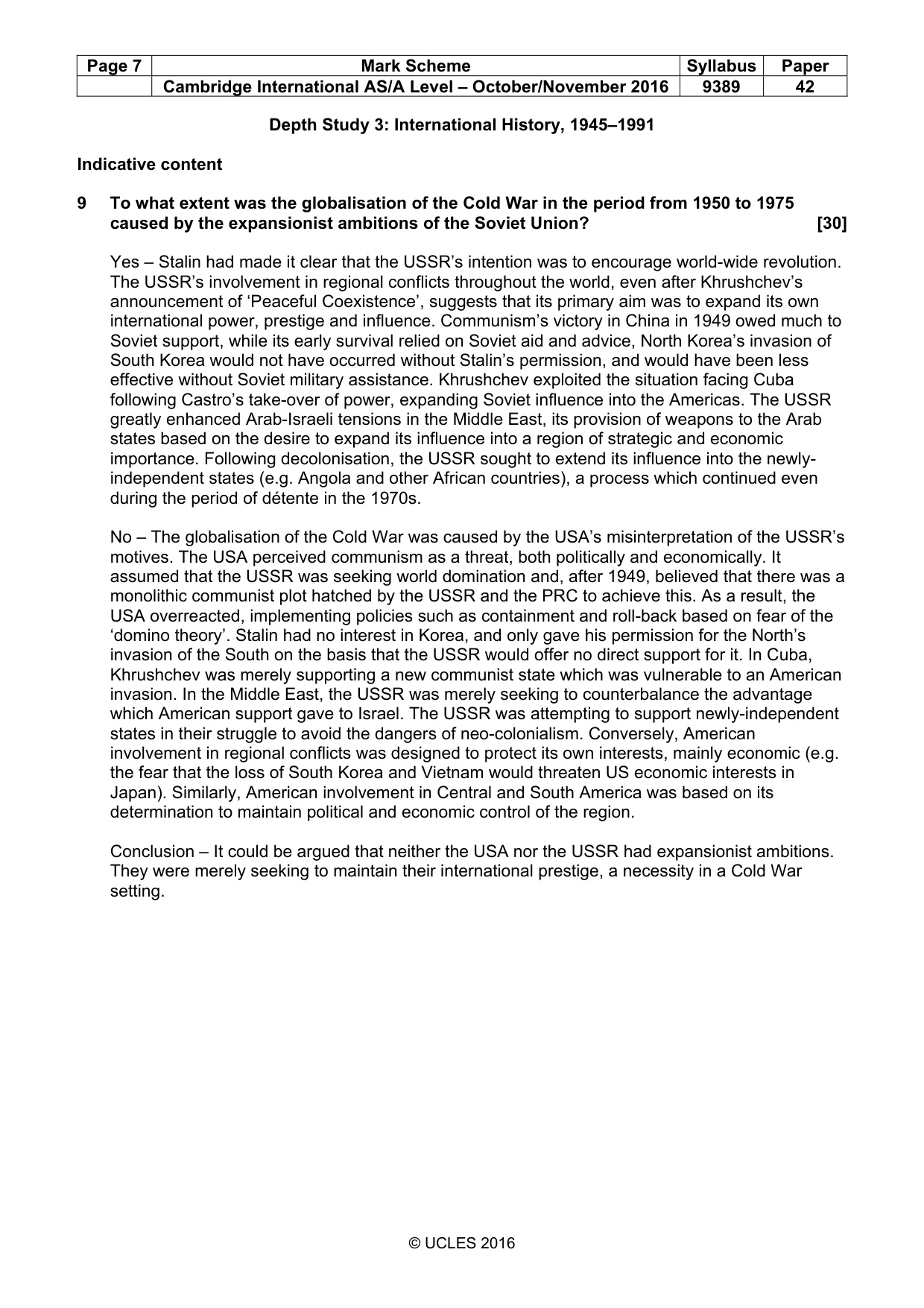 Mark scheme, page 7 of 15