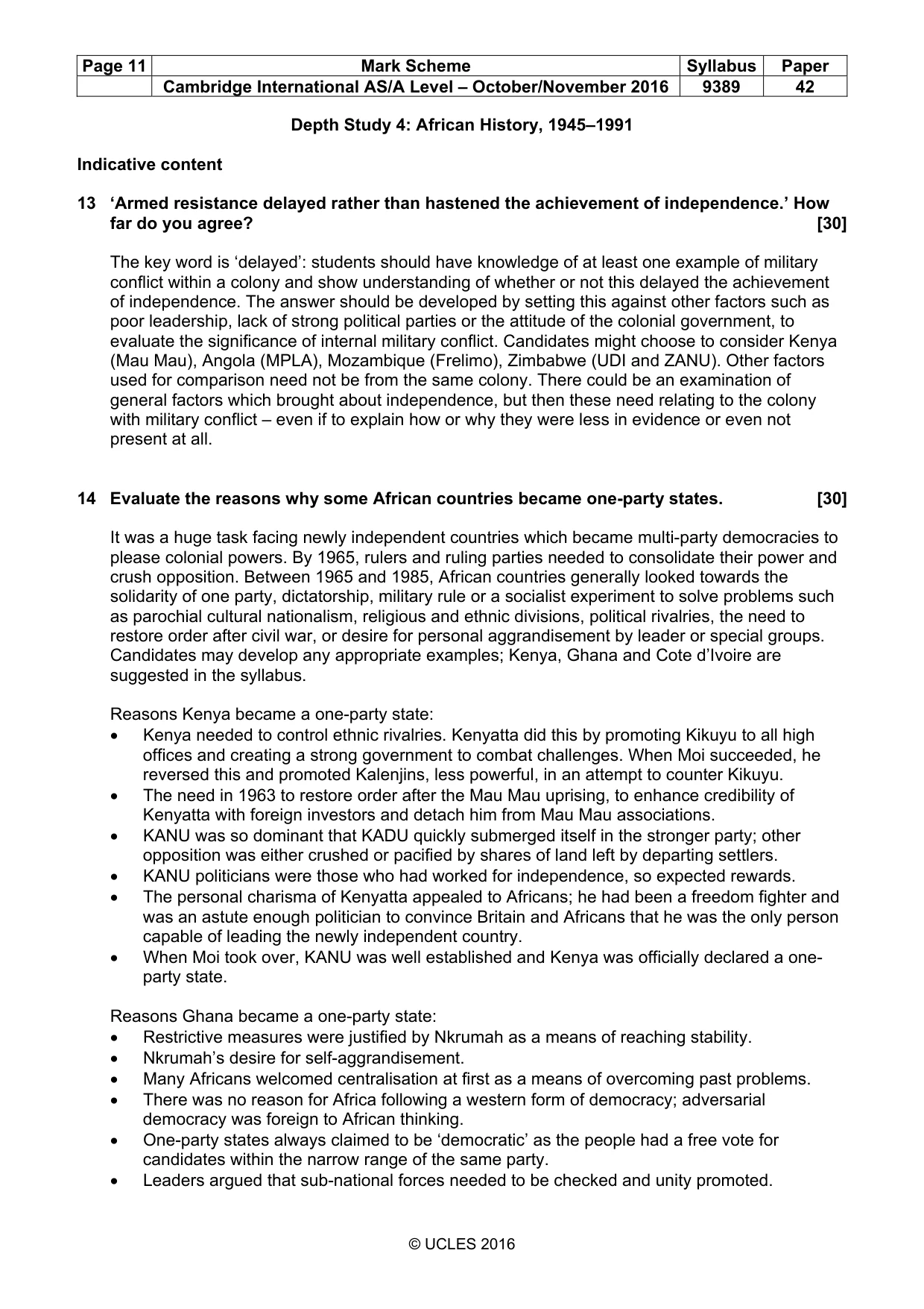 Mark scheme, page 11 of 15