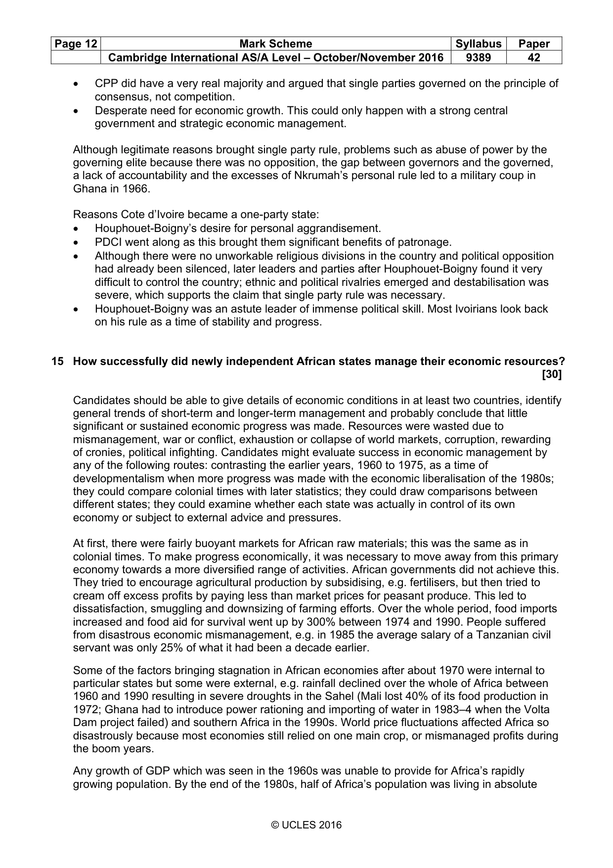 Mark scheme, page 12 of 15