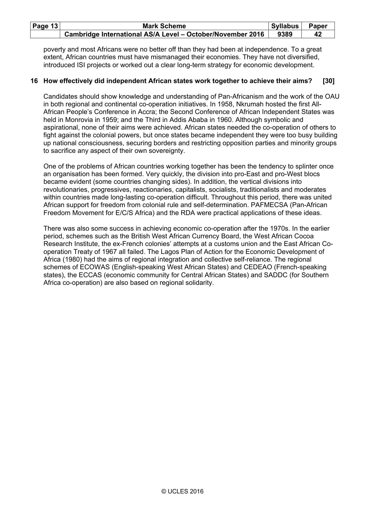 Mark scheme, page 13 of 15