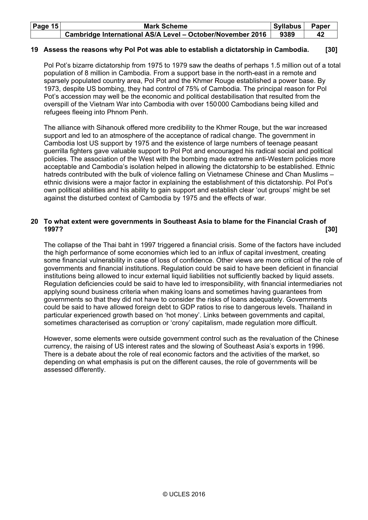 Mark scheme, page 15 of 15