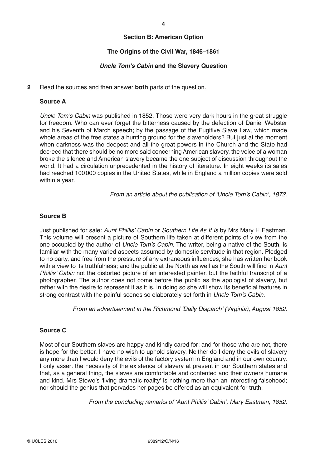 Cambridge A Level History 9389 2016 Oct/Nov Paper 1 · Variant 2 question paper, page 4 of 8