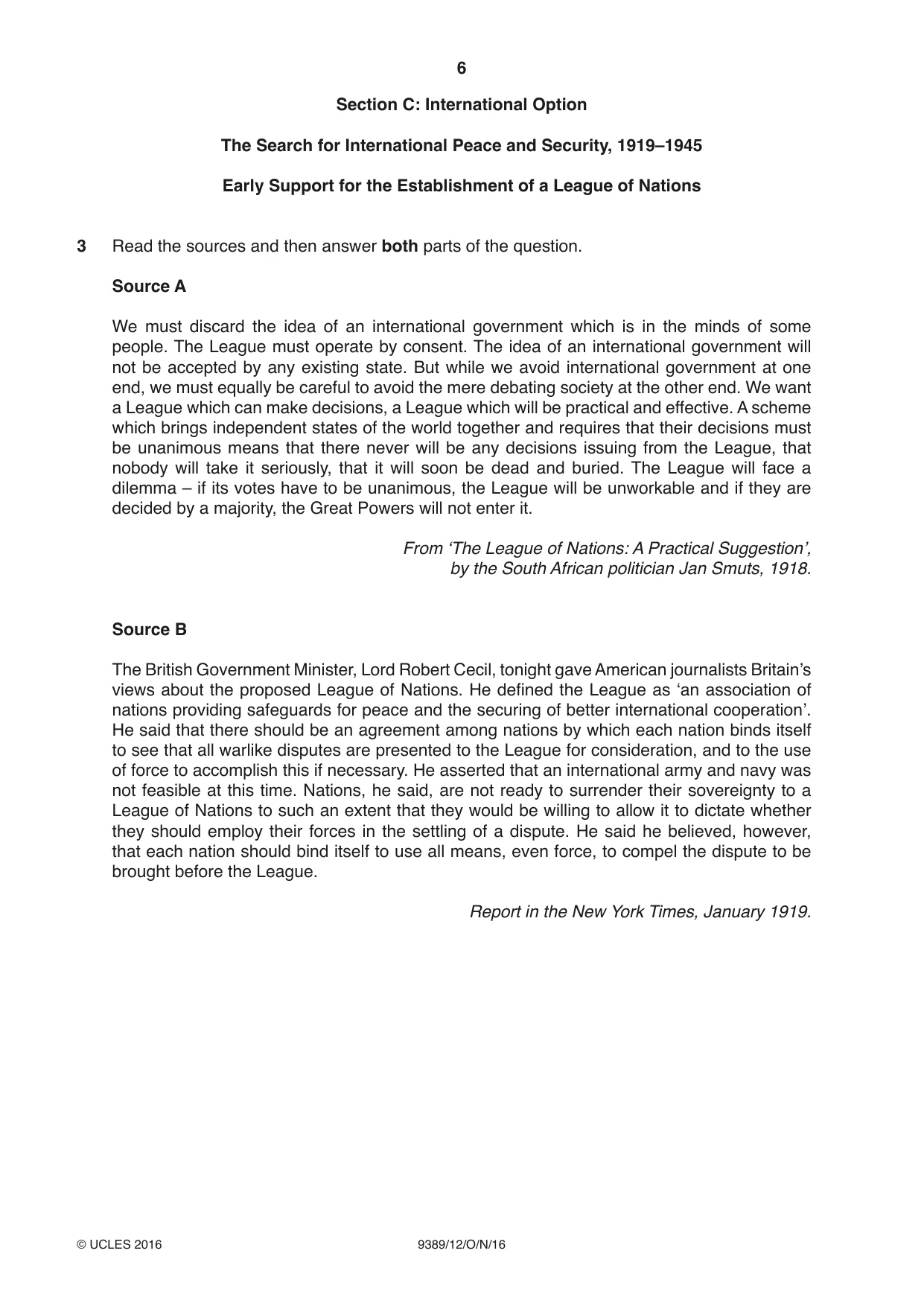 Cambridge A Level History 9389 2016 Oct/Nov Paper 1 · Variant 2 question paper, page 6 of 8