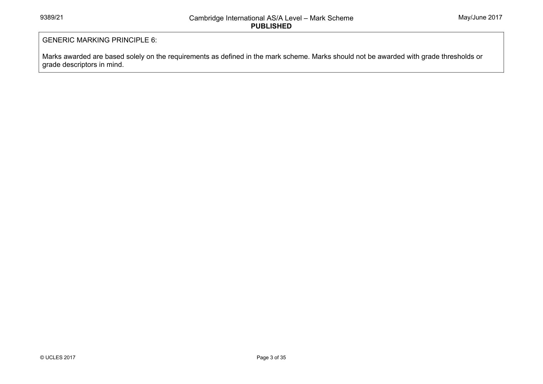 Mark scheme, page 3 of 35