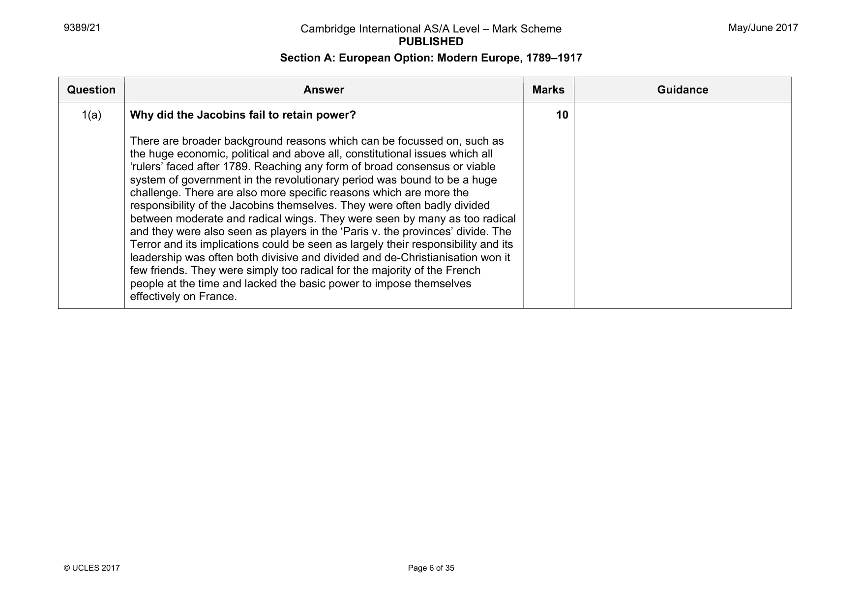 Mark scheme, page 6 of 35