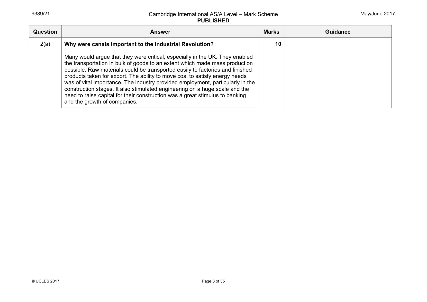 Mark scheme, page 8 of 35
