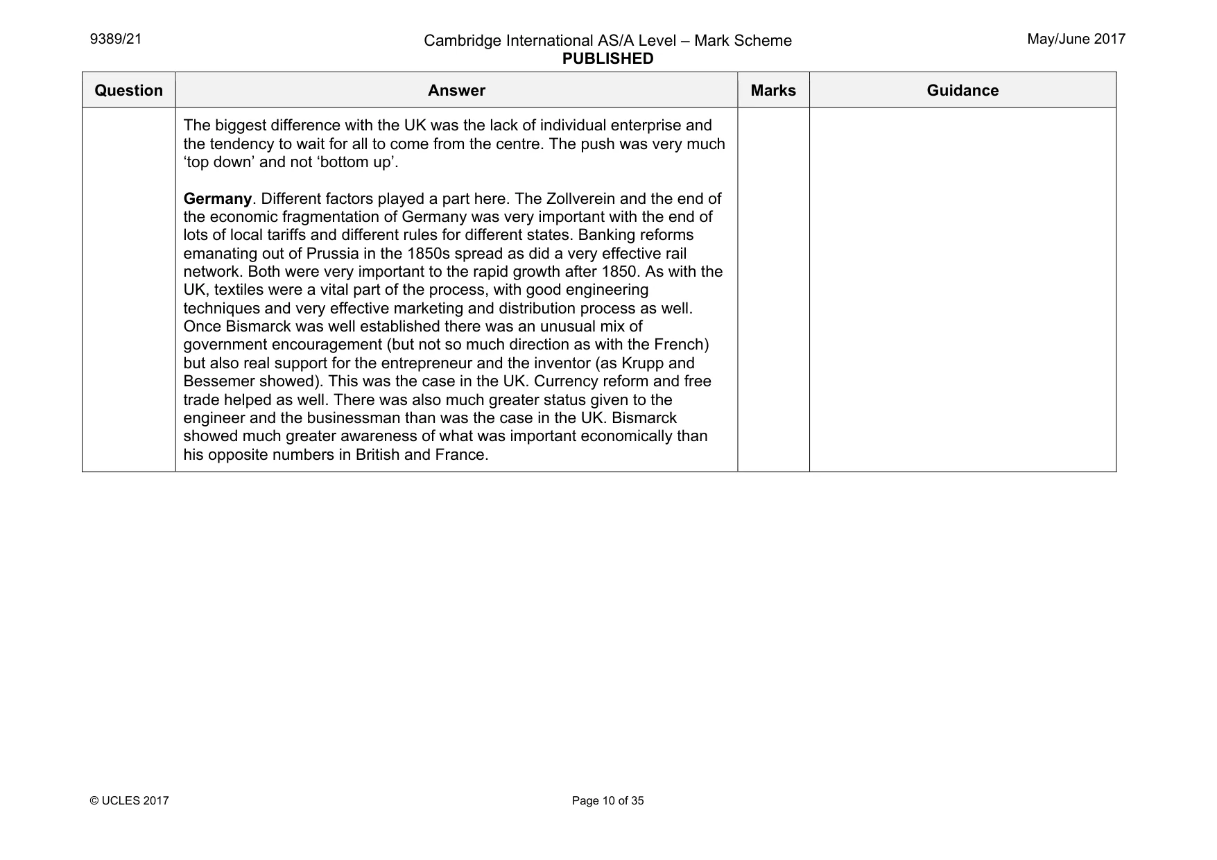 Mark scheme, page 10 of 35