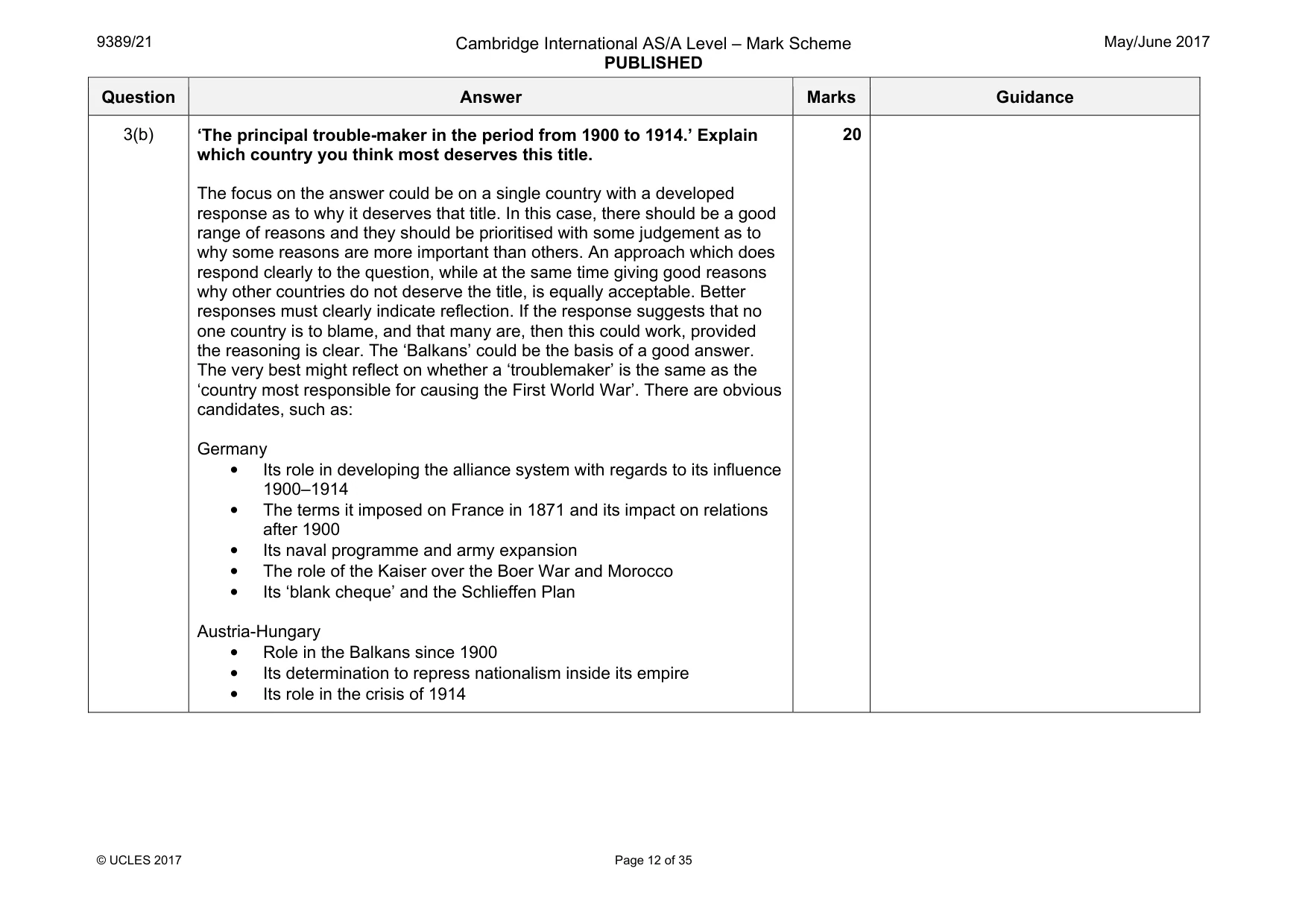 Mark scheme, page 12 of 35
