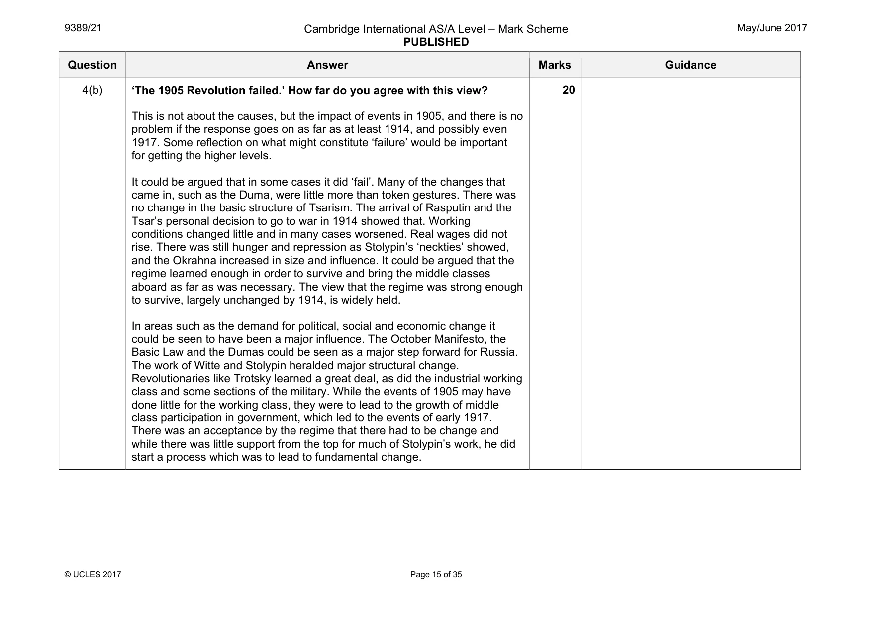 Mark scheme, page 15 of 35