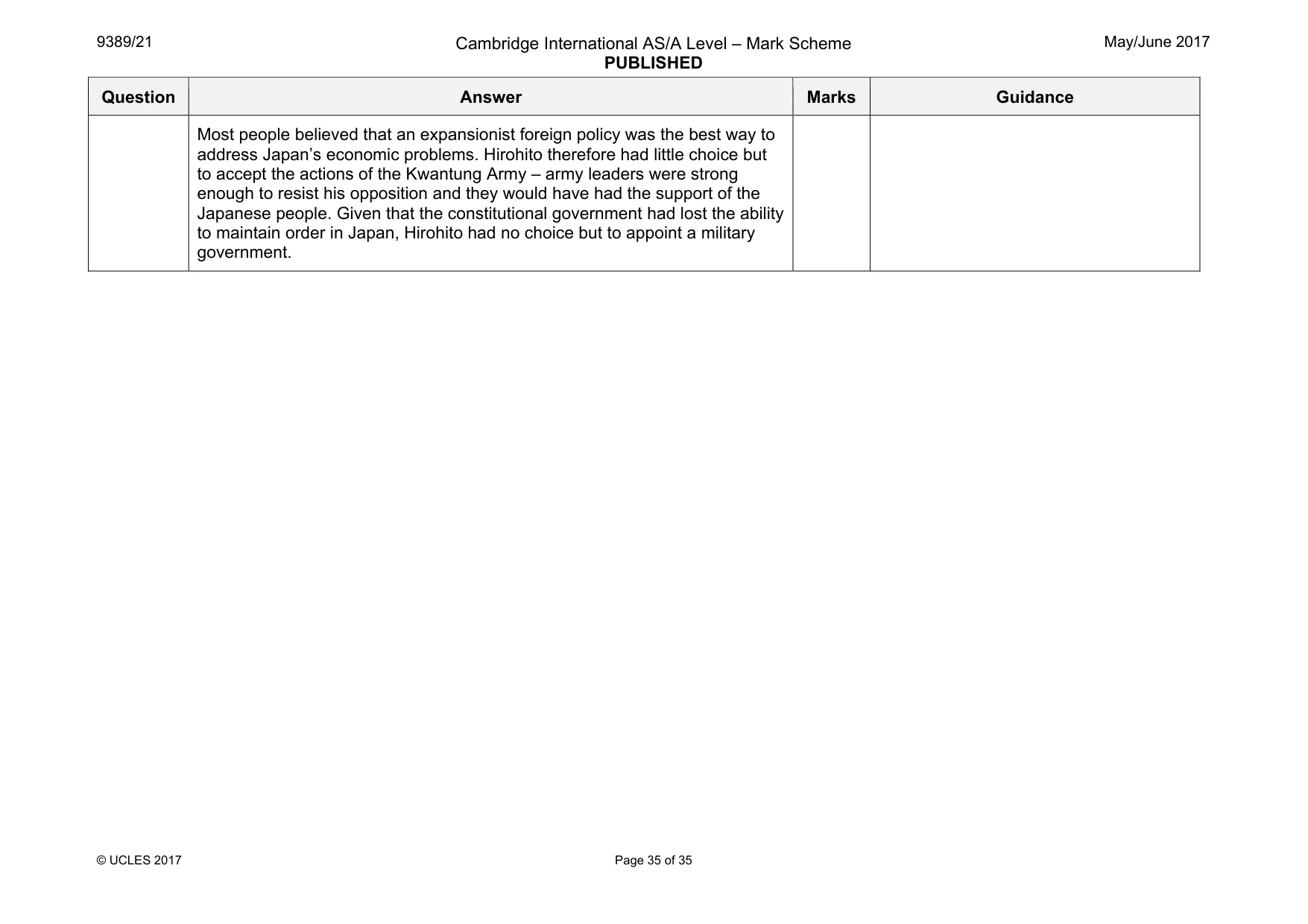 Mark scheme, page 35 of 35