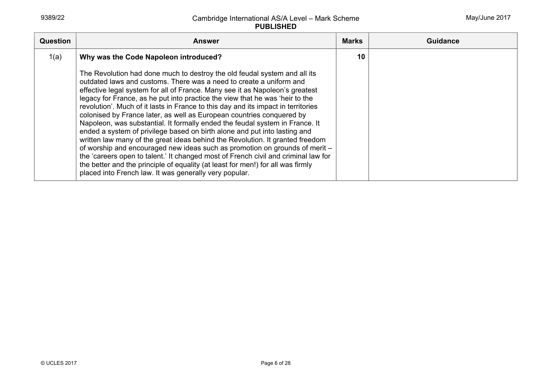 Mark scheme, page 6 of 28
