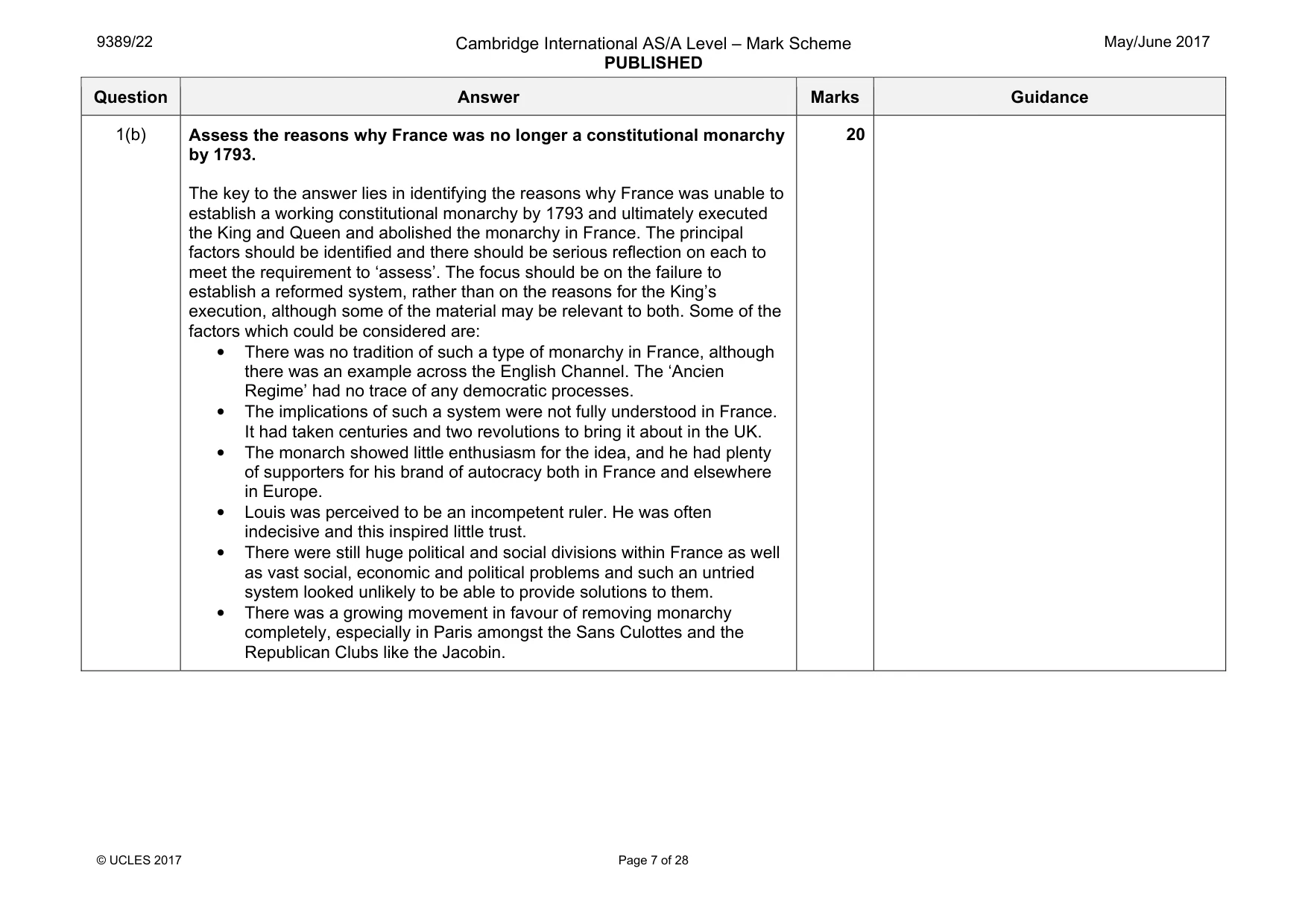 Mark scheme, page 7 of 28