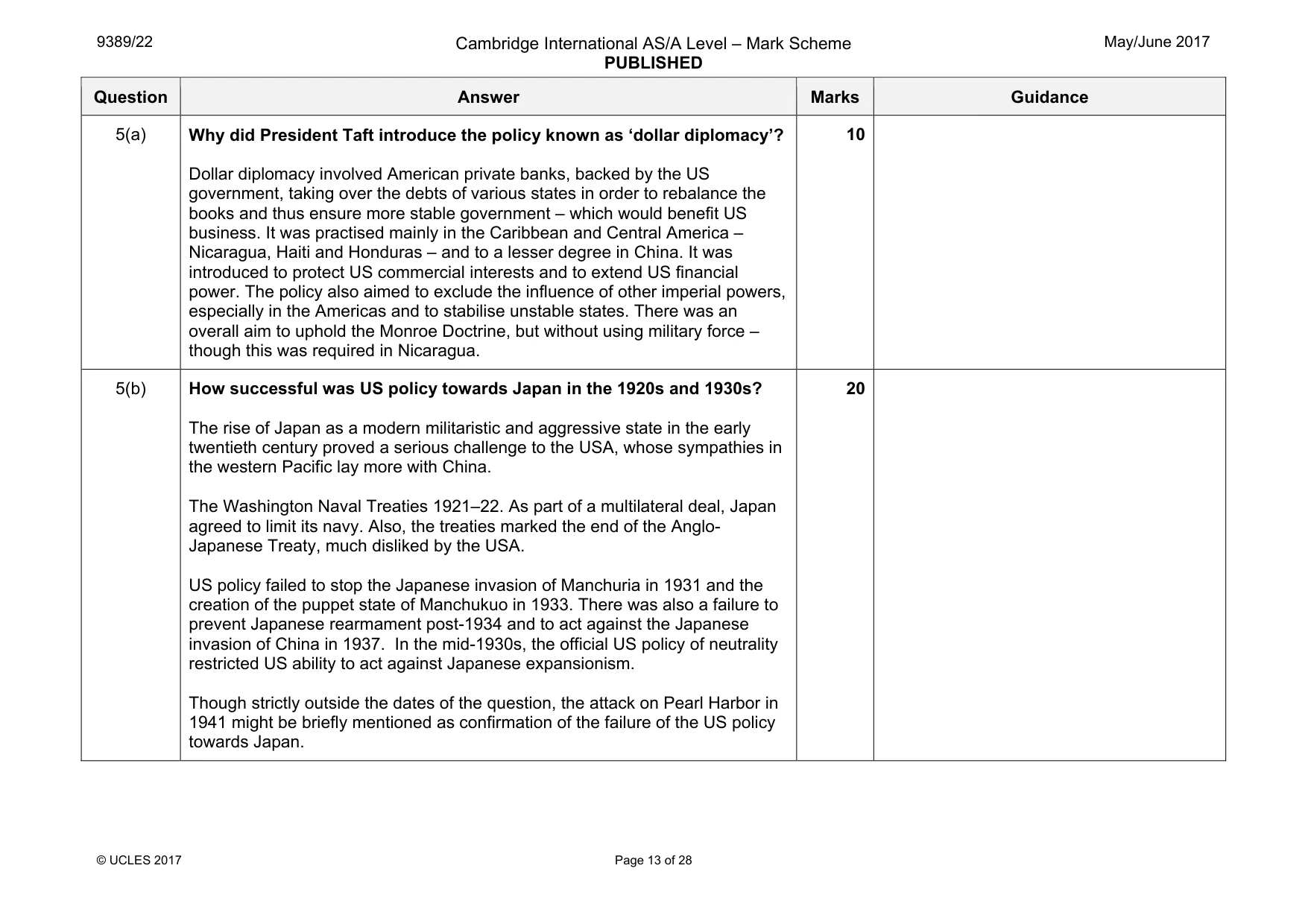Mark scheme, page 13 of 28