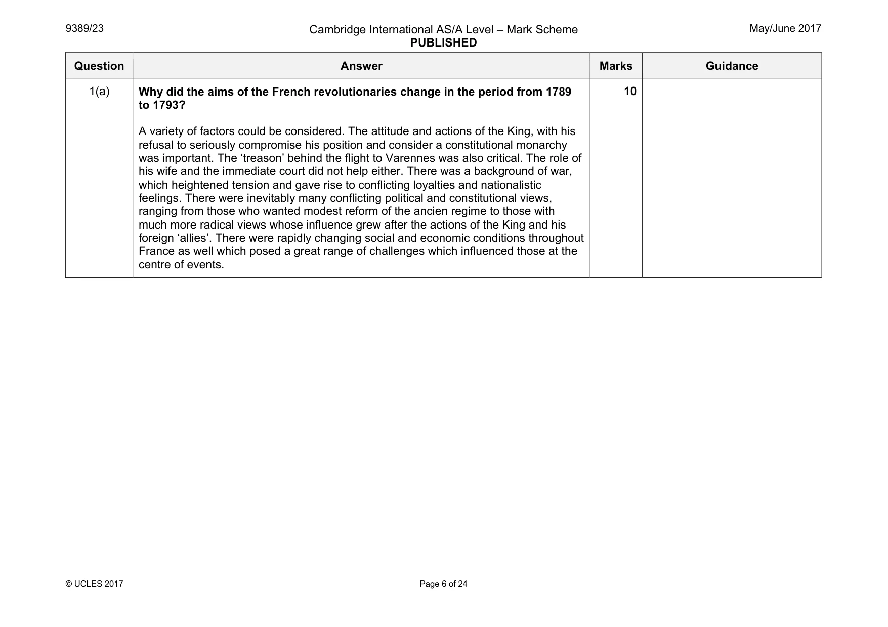 Mark scheme, page 6 of 24