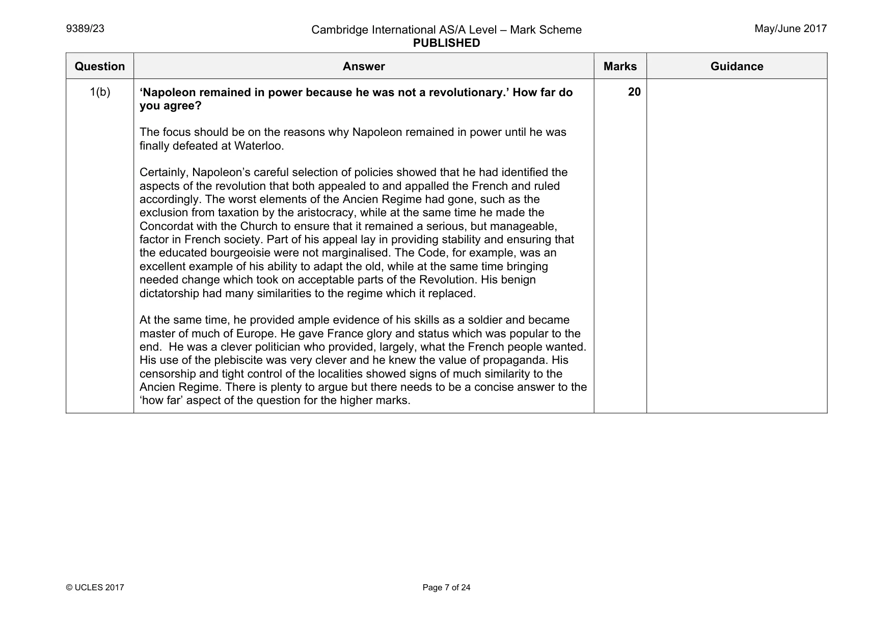 Mark scheme, page 7 of 24