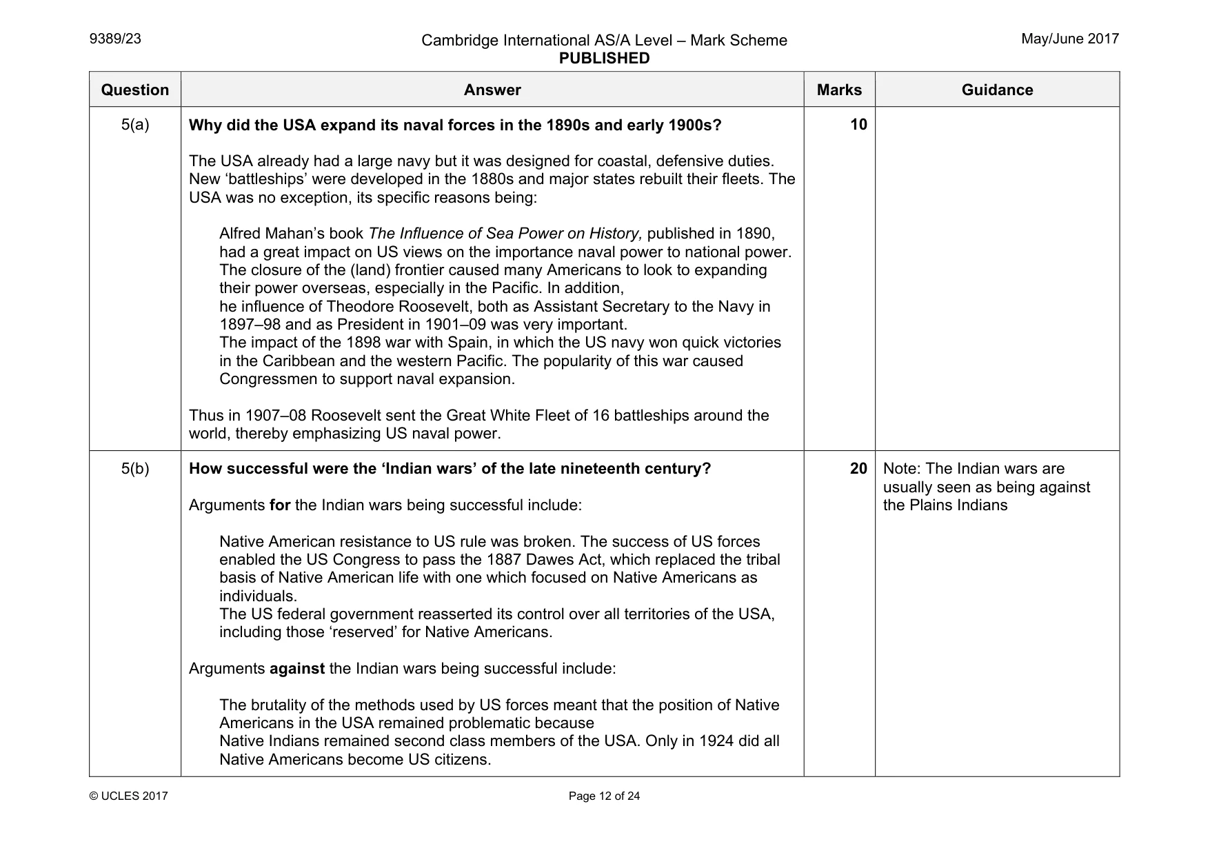 Mark scheme, page 12 of 24