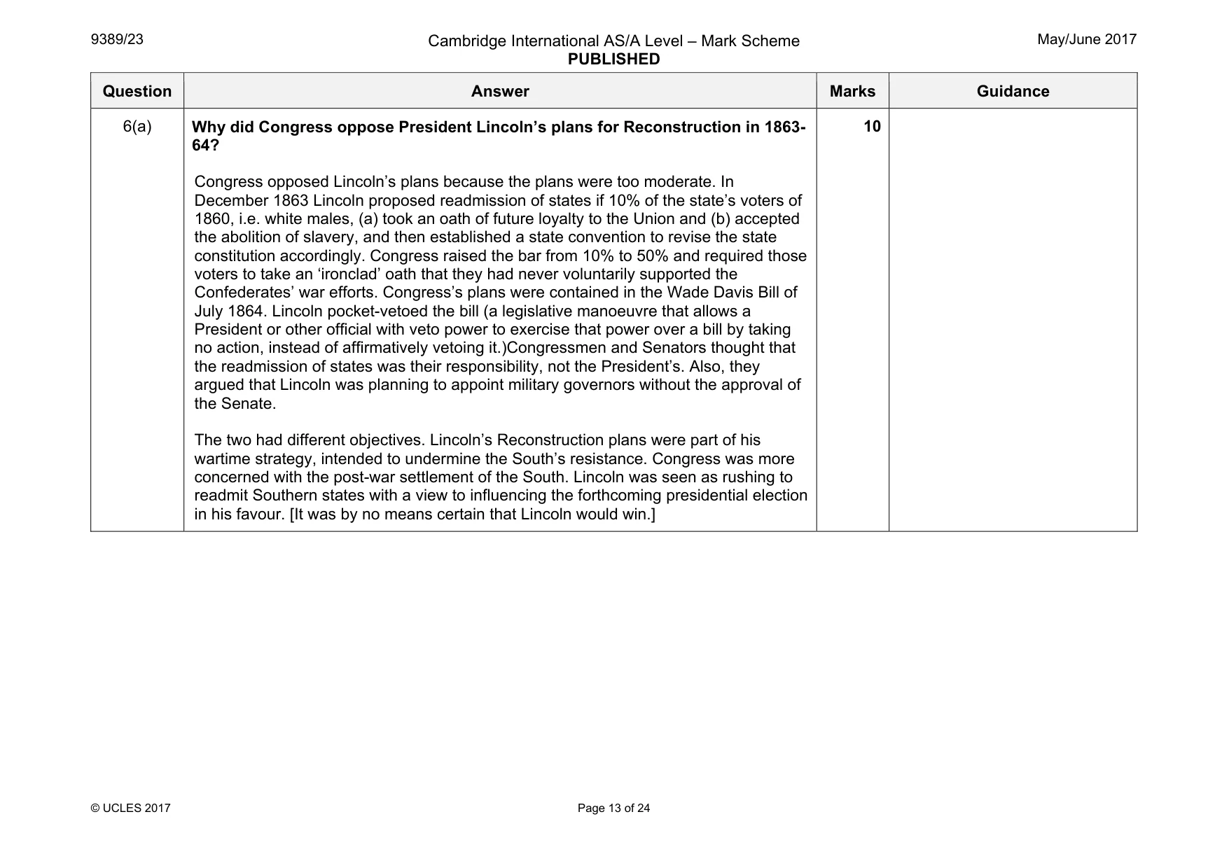 Mark scheme, page 13 of 24