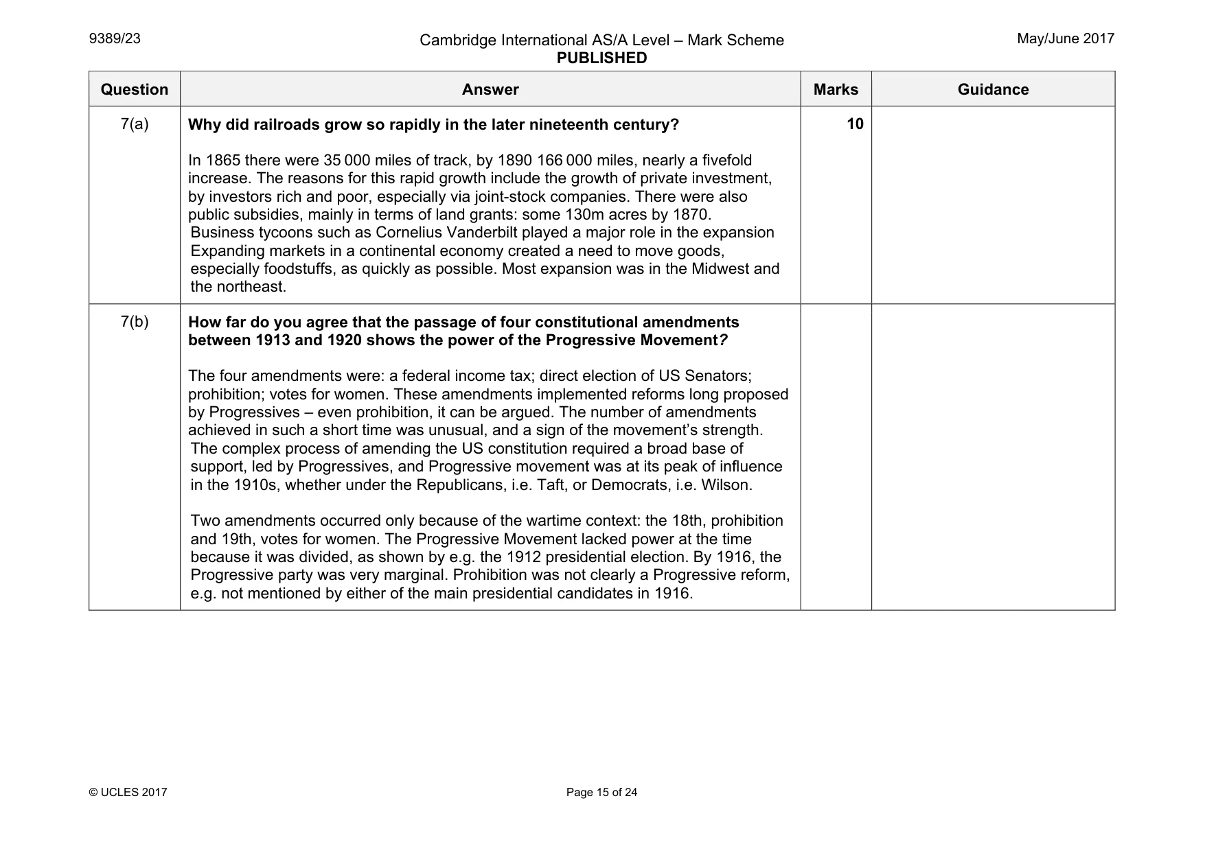 Mark scheme, page 15 of 24