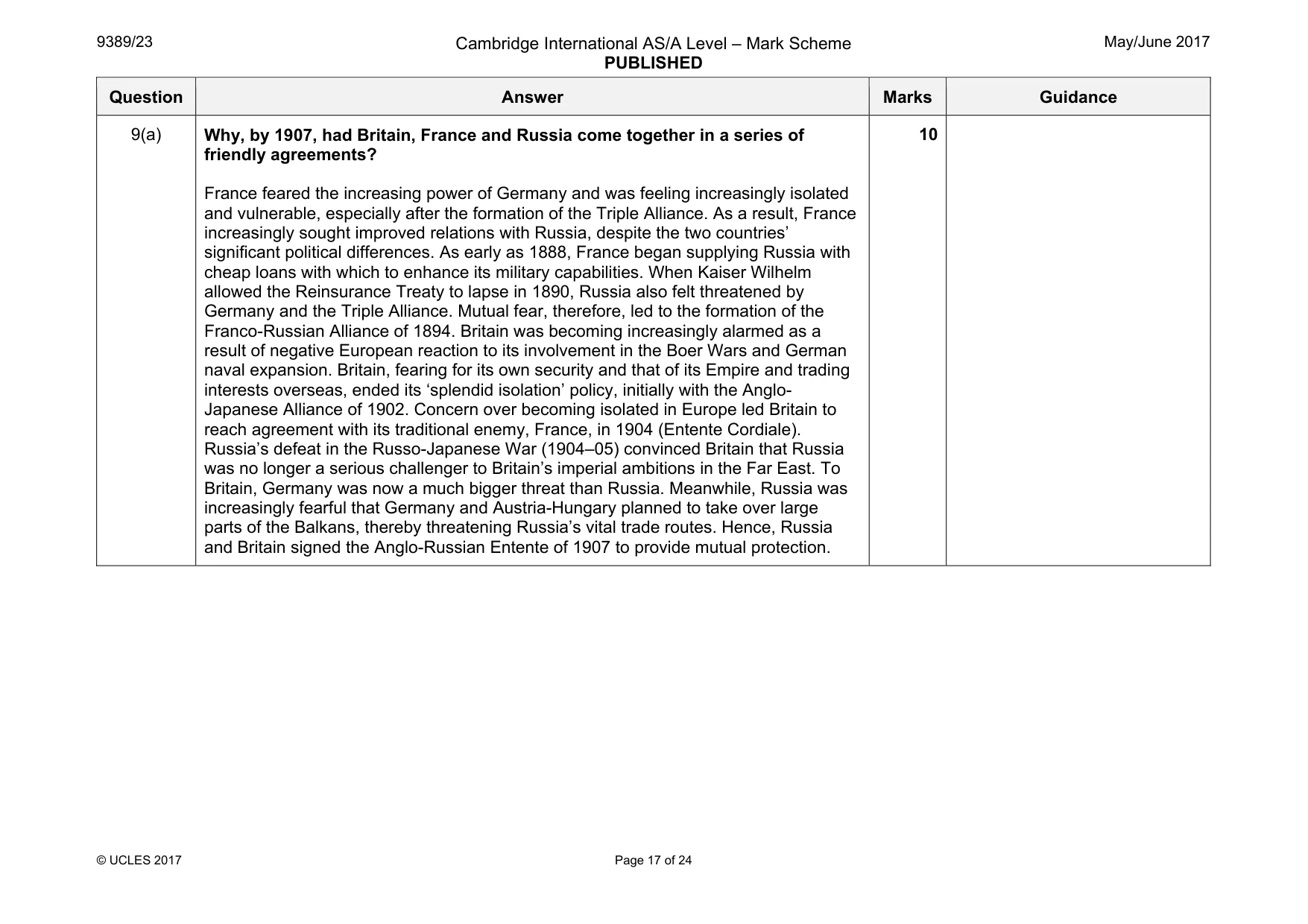 Mark scheme, page 17 of 24