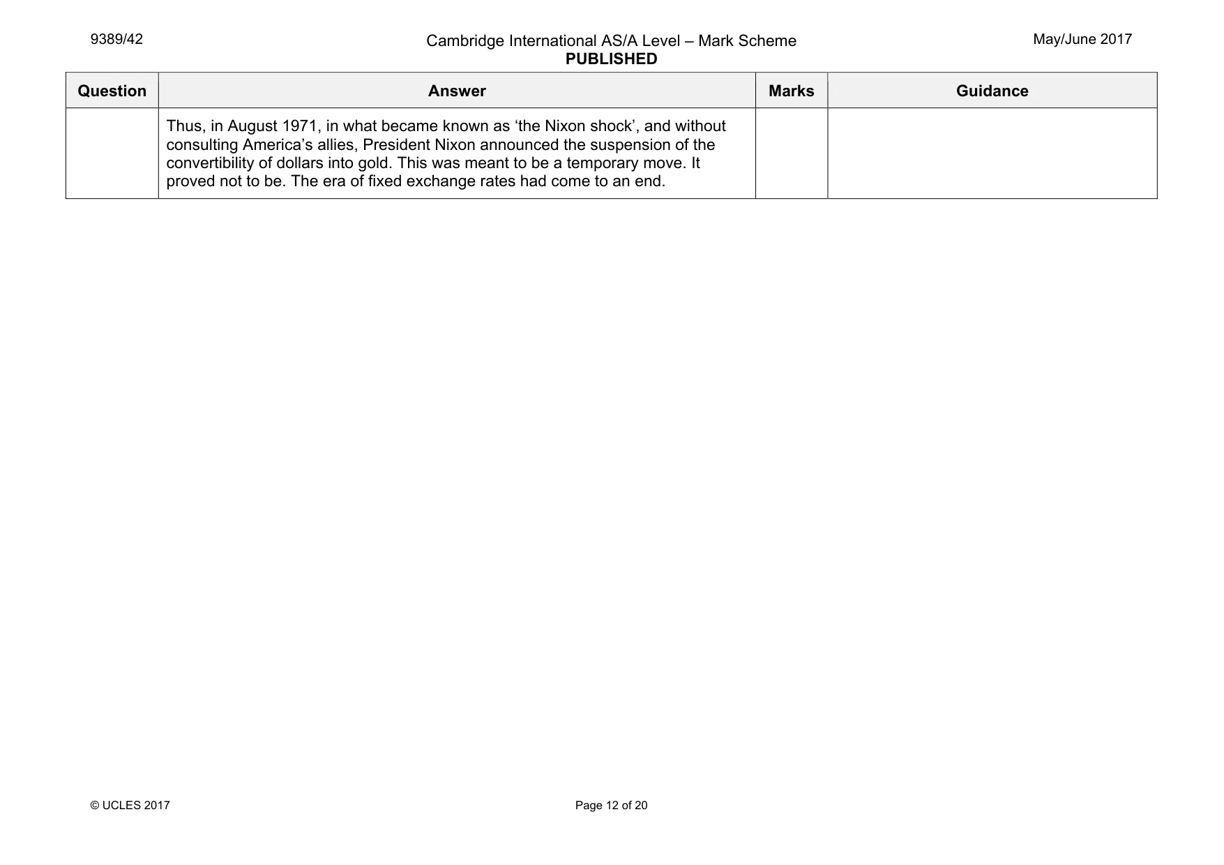 Mark scheme, page 12 of 20