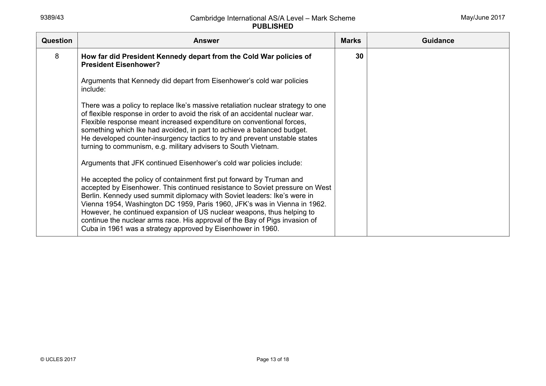 Mark scheme, page 13 of 18