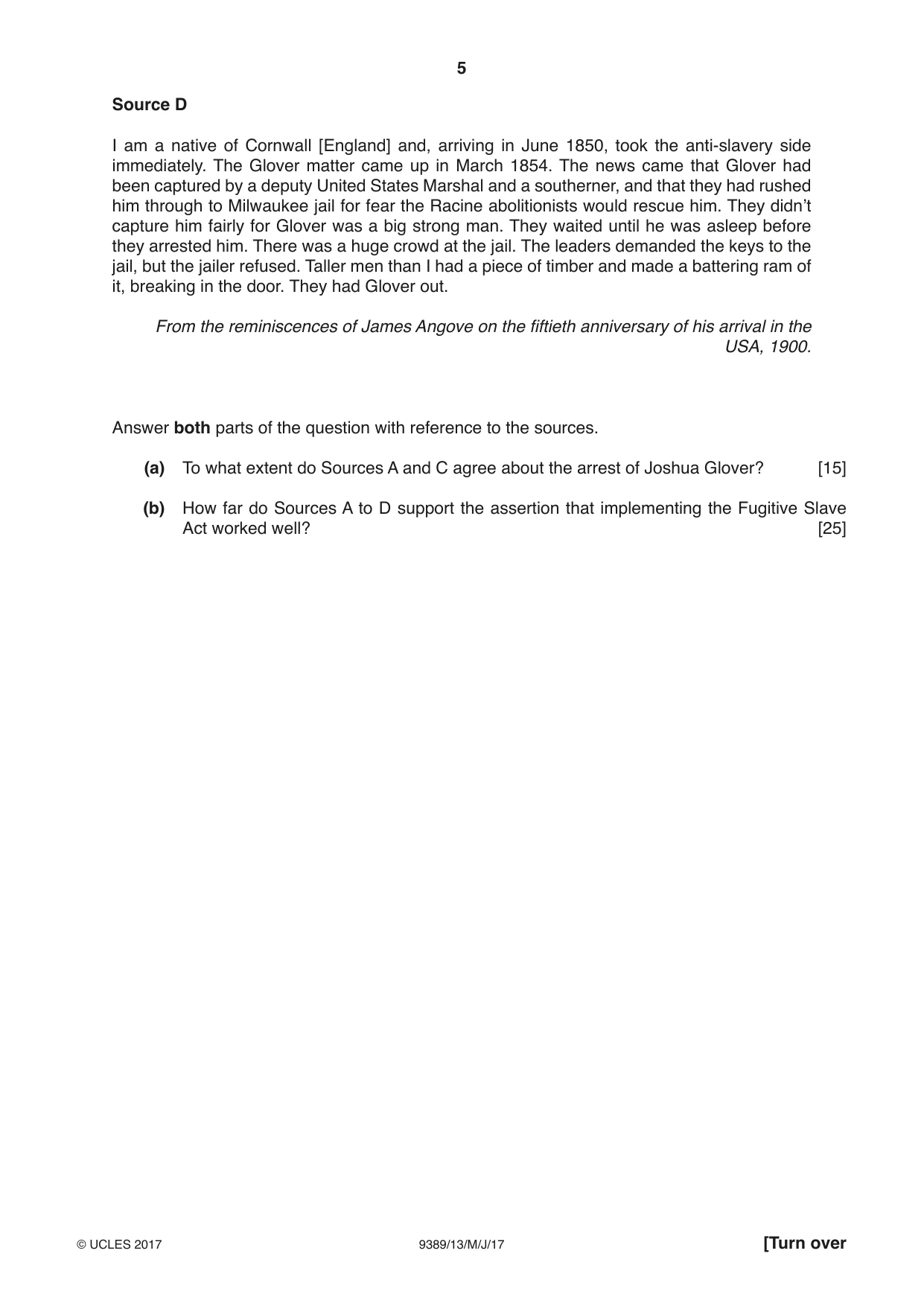 Cambridge A Level History 9389 2017 May/June Paper 1 · Variant 3 question paper, page 5 of 8