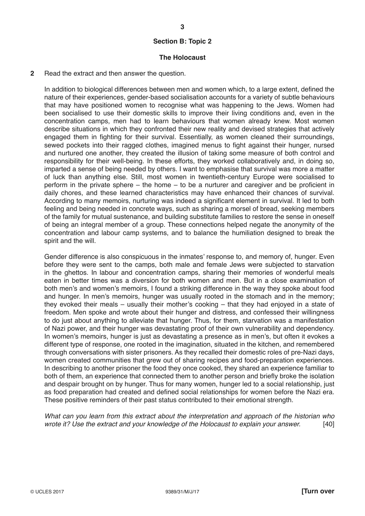 Cambridge A Level History 9389 2017 May/June Paper 3 · Variant 1 question paper, page 3 of 4