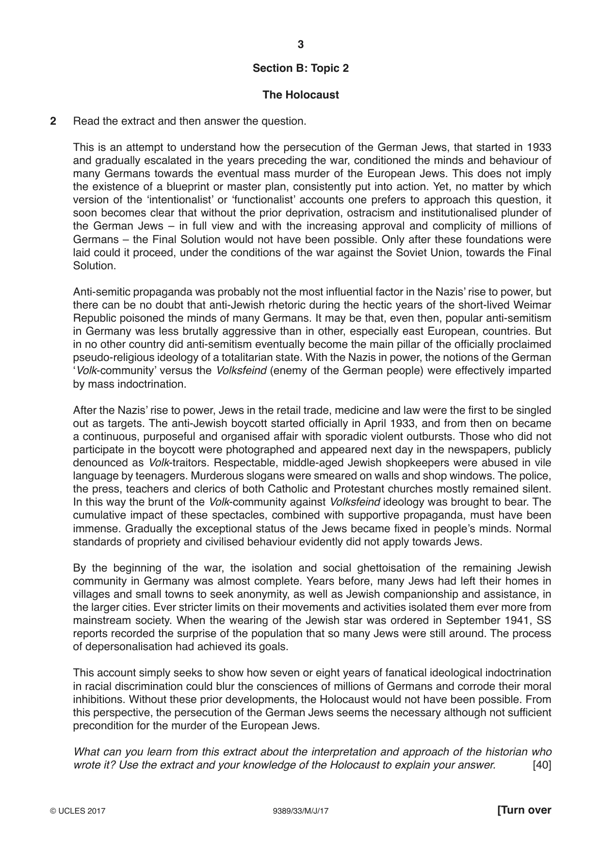 Cambridge A Level History 9389 2017 May/June Paper 3 · Variant 3 question paper, page 3 of 4