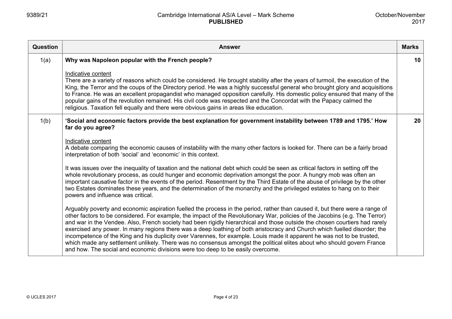 Mark scheme, page 4 of 23