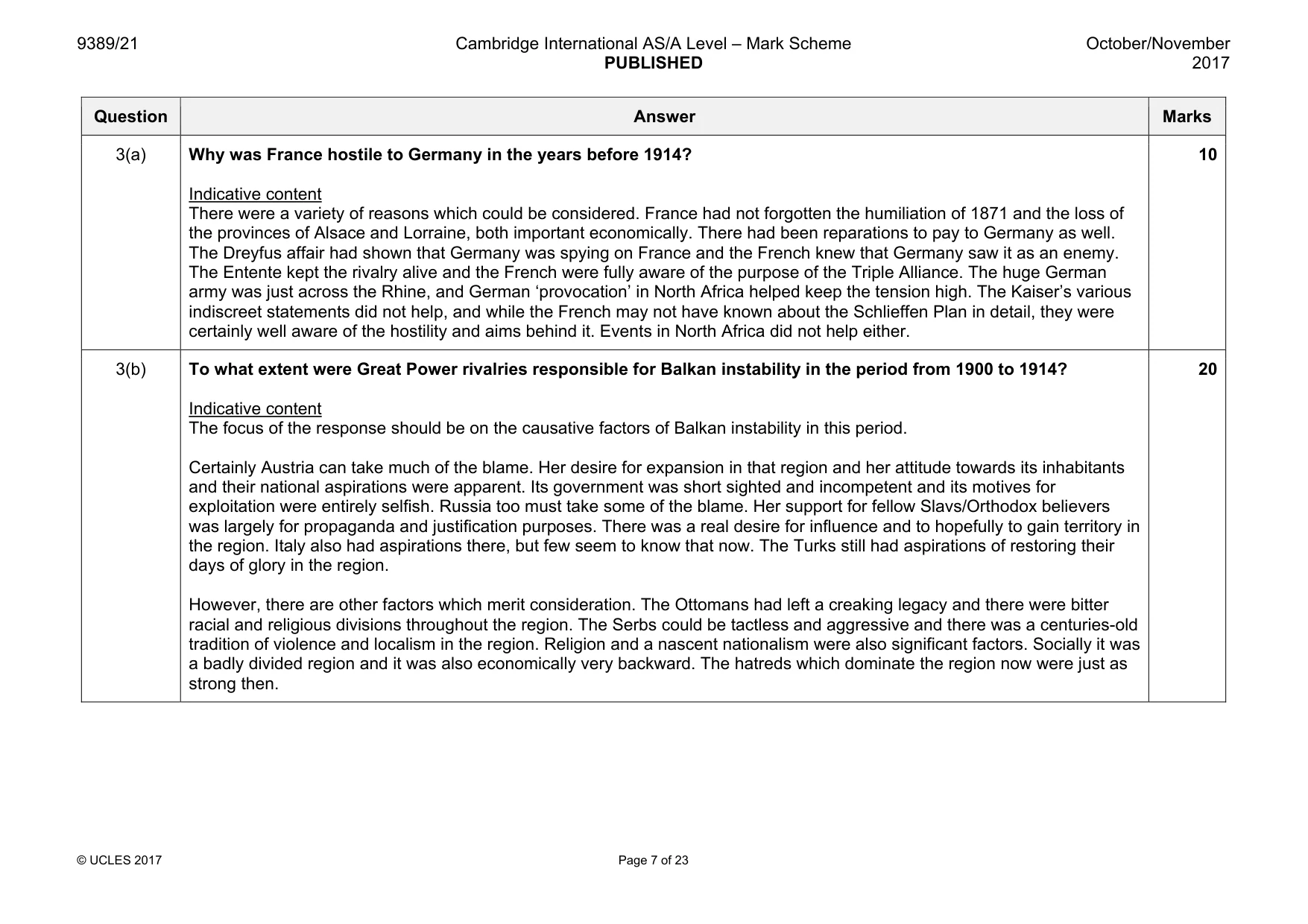 Mark scheme, page 7 of 23