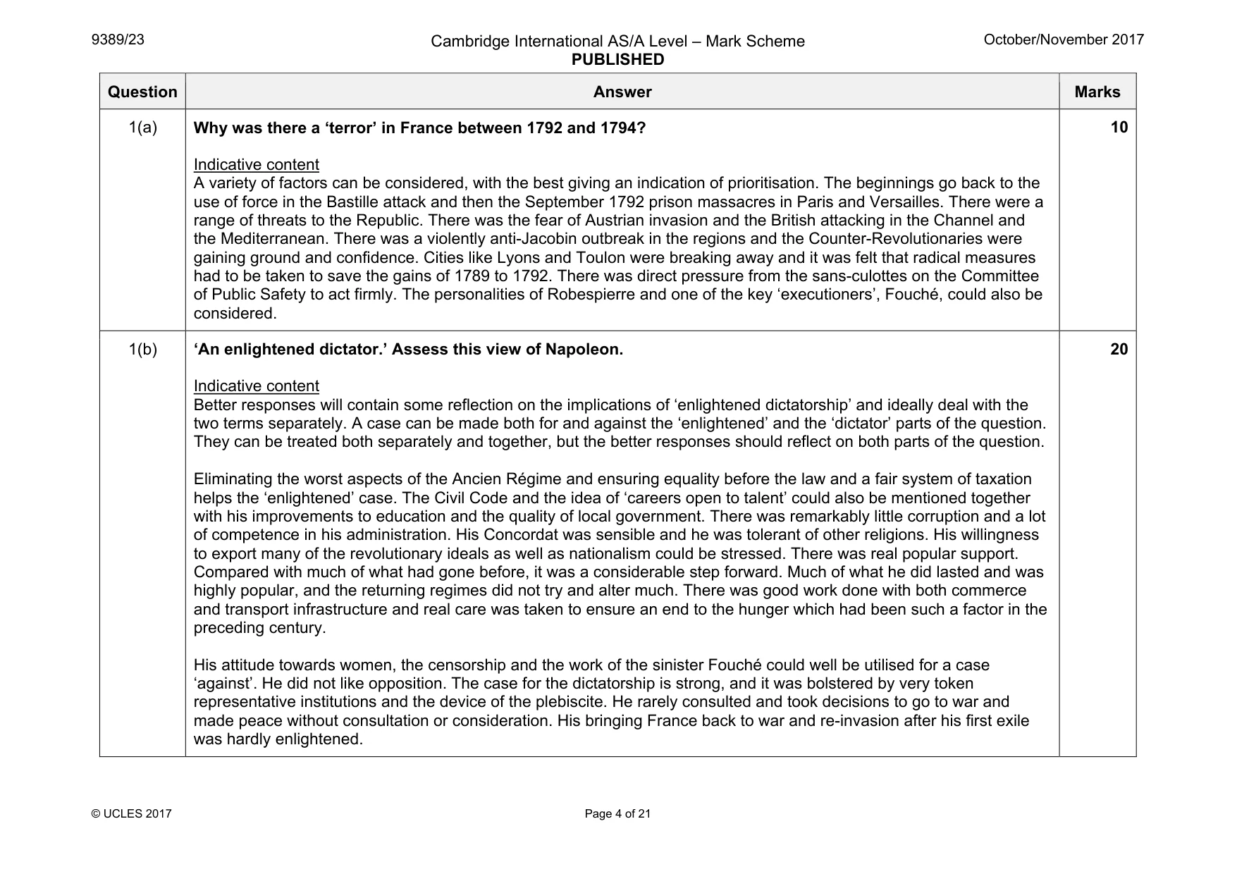 Mark scheme, page 4 of 21