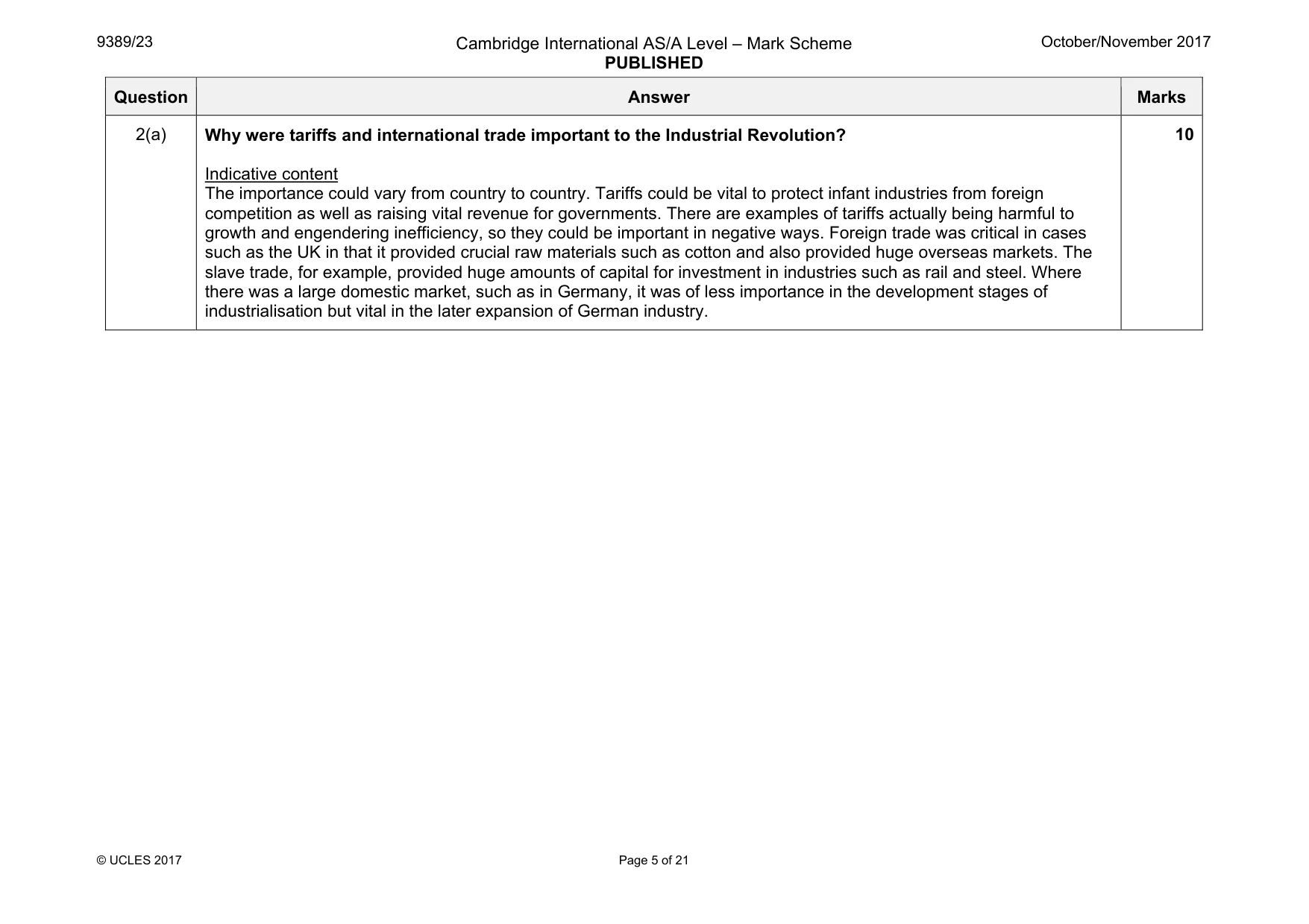 Mark scheme, page 5 of 21