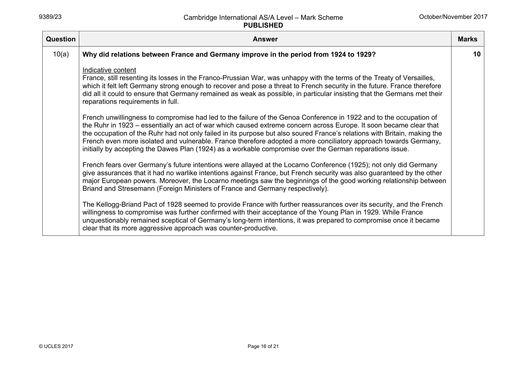 Mark scheme, page 16 of 21