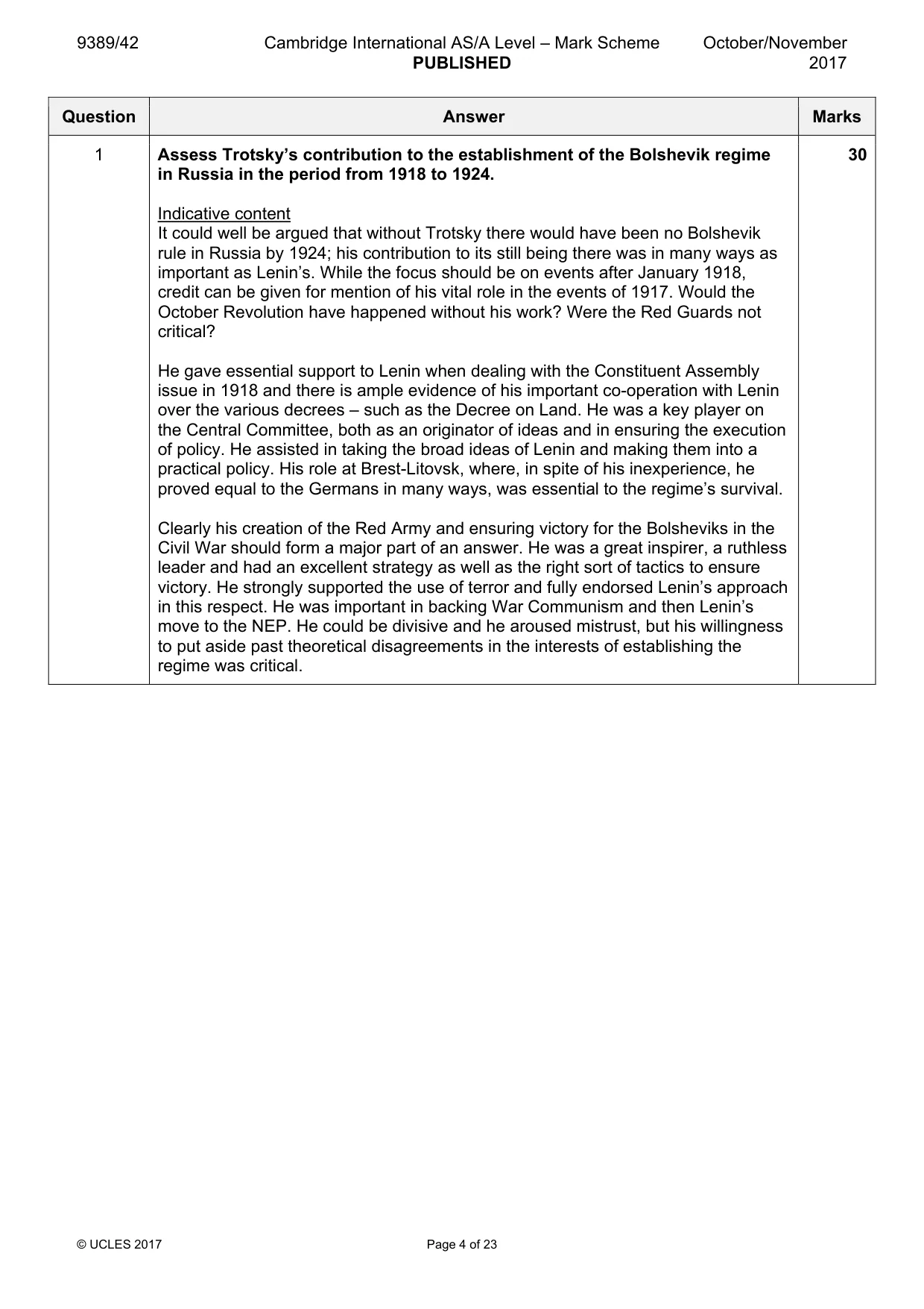Mark scheme, page 4 of 23