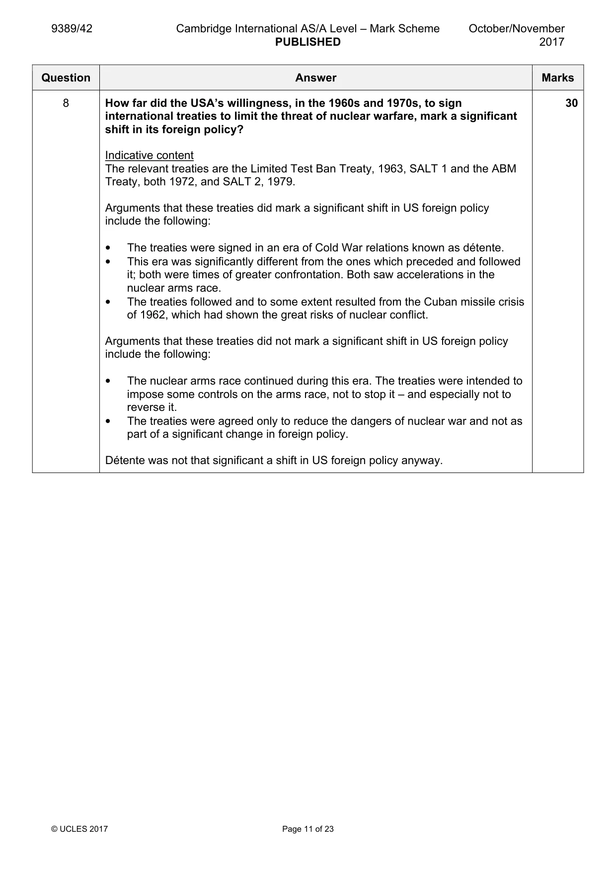 Mark scheme, page 11 of 23
