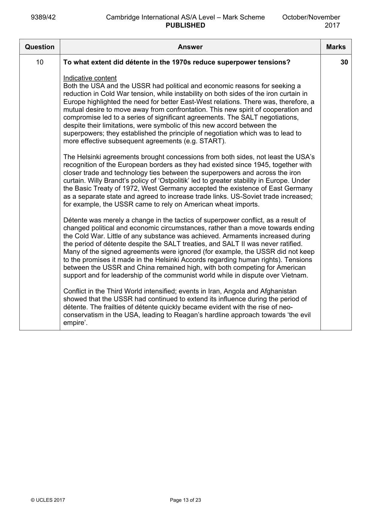 Mark scheme, page 13 of 23