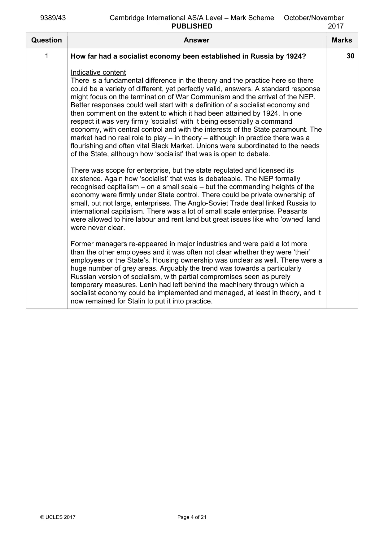 Mark scheme, page 4 of 21
