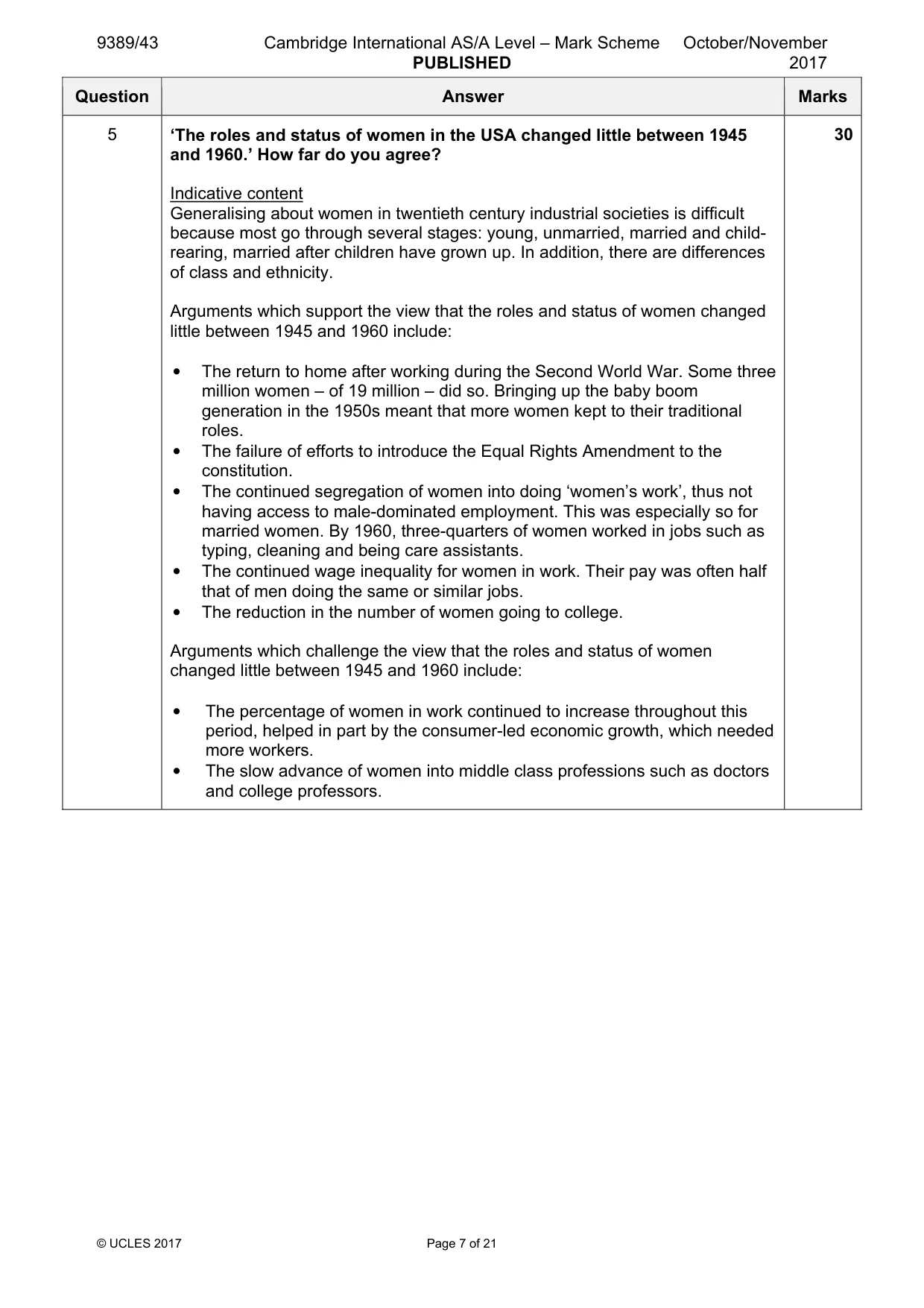 Mark scheme, page 7 of 21