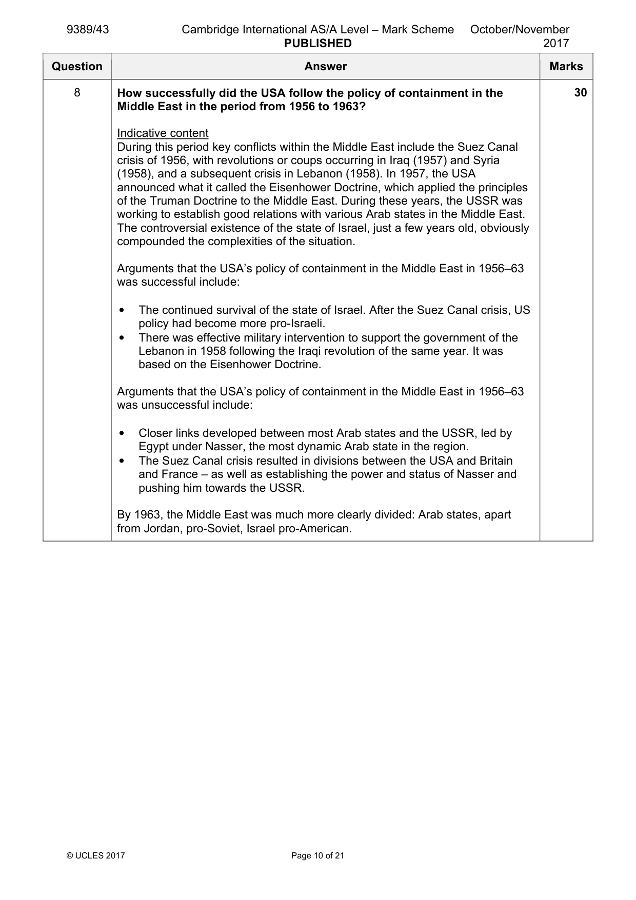 Mark scheme, page 10 of 21