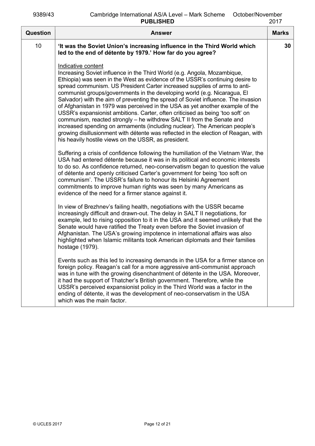 Mark scheme, page 12 of 21