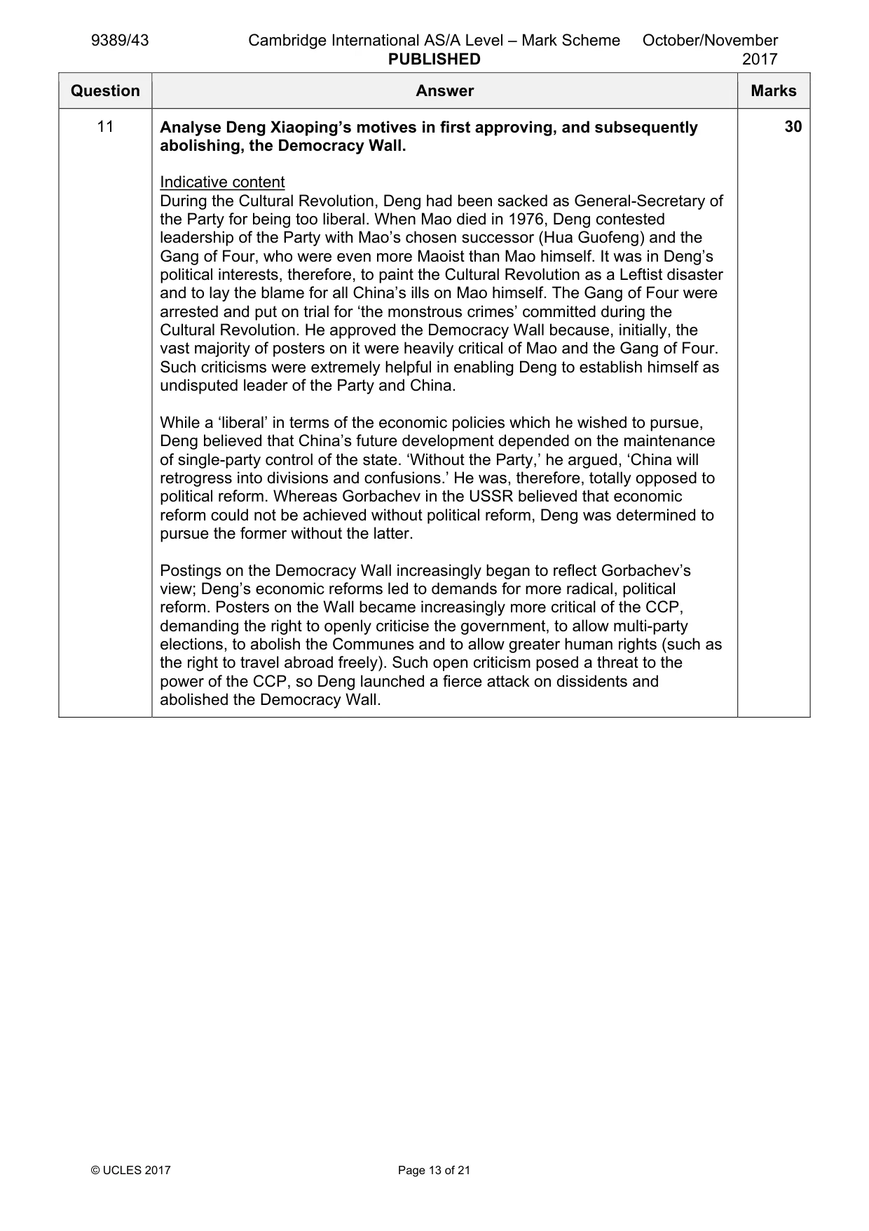 Mark scheme, page 13 of 21