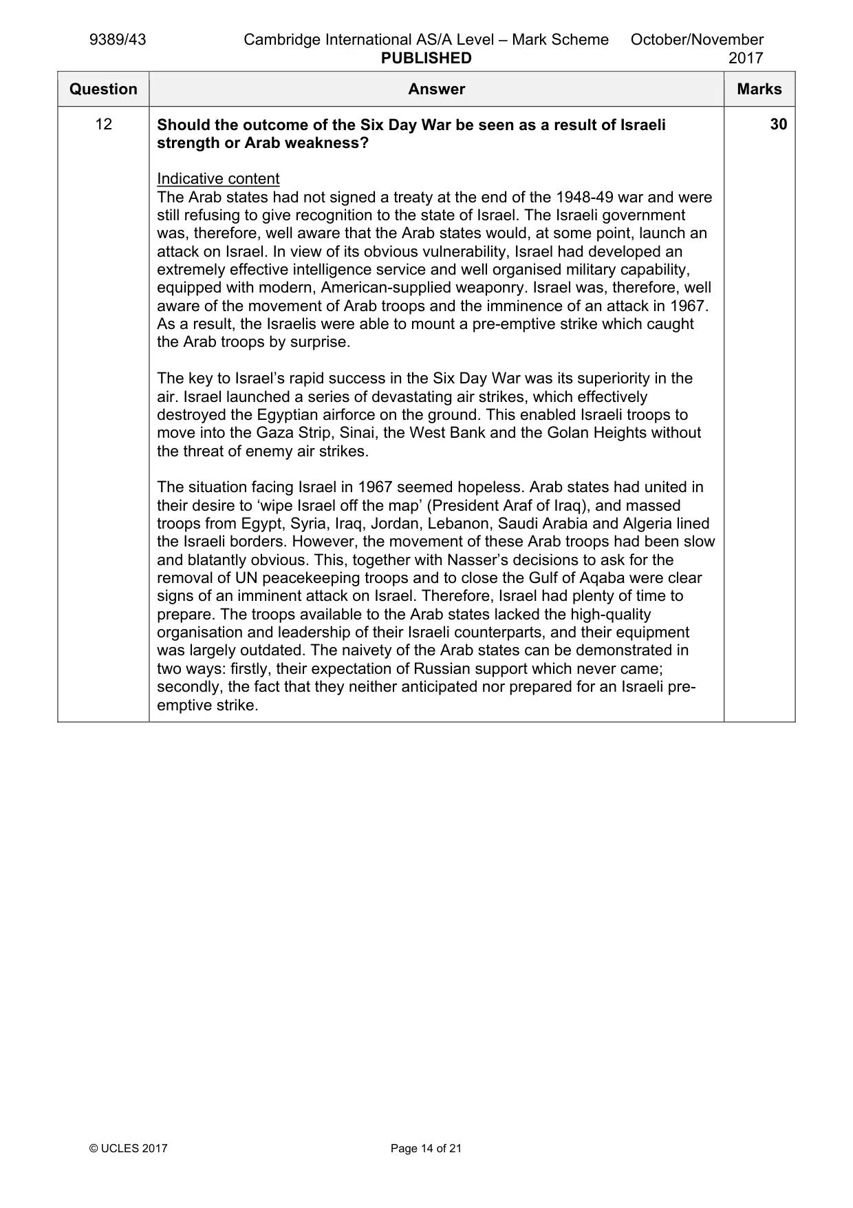 Mark scheme, page 14 of 21