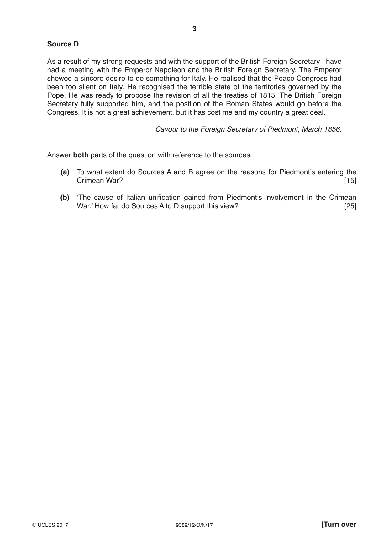 Cambridge A Level History 9389 2017 Oct/Nov Paper 1 · Variant 2 question paper, page 3 of 8