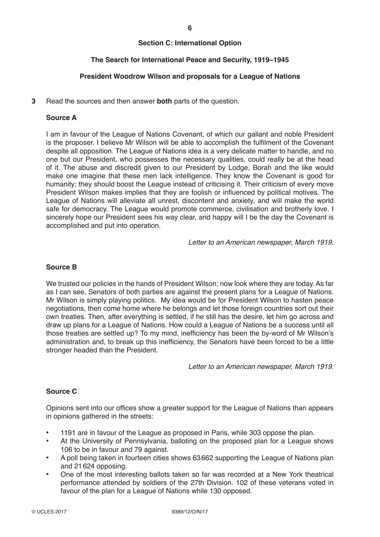 Cambridge A Level History 9389 2017 Oct/Nov Paper 1 · Variant 2 question paper, page 6 of 8