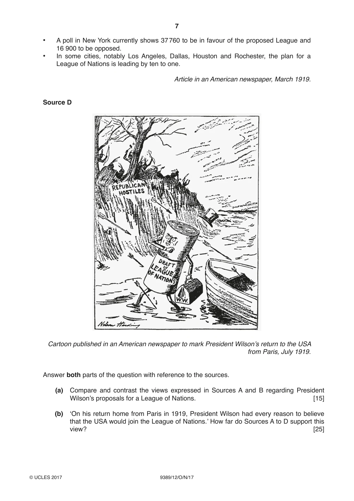 Cambridge A Level History 9389 2017 Oct/Nov Paper 1 · Variant 2 question paper, page 7 of 8