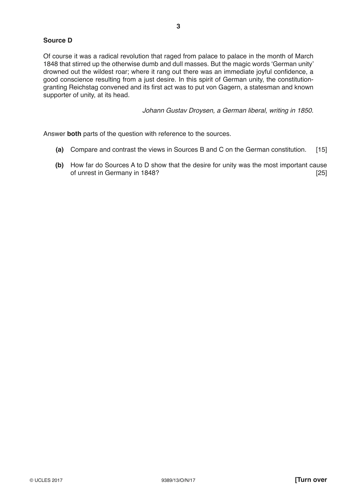 Cambridge A Level History 9389 2017 Oct/Nov Paper 1 · Variant 3 question paper, page 3 of 8