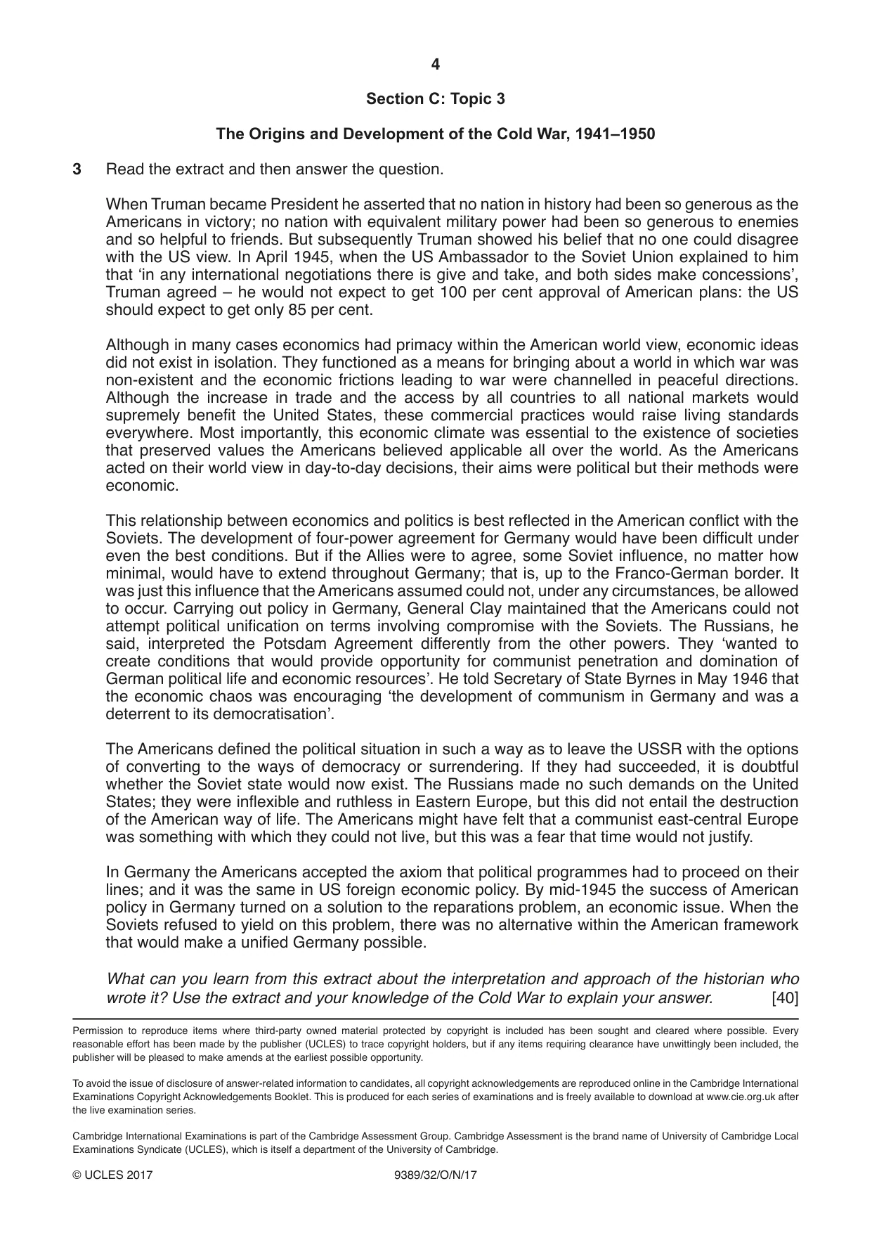 Cambridge A Level History 9389 2017 Oct/Nov Paper 3 · Variant 2 question paper, page 4 of 4
